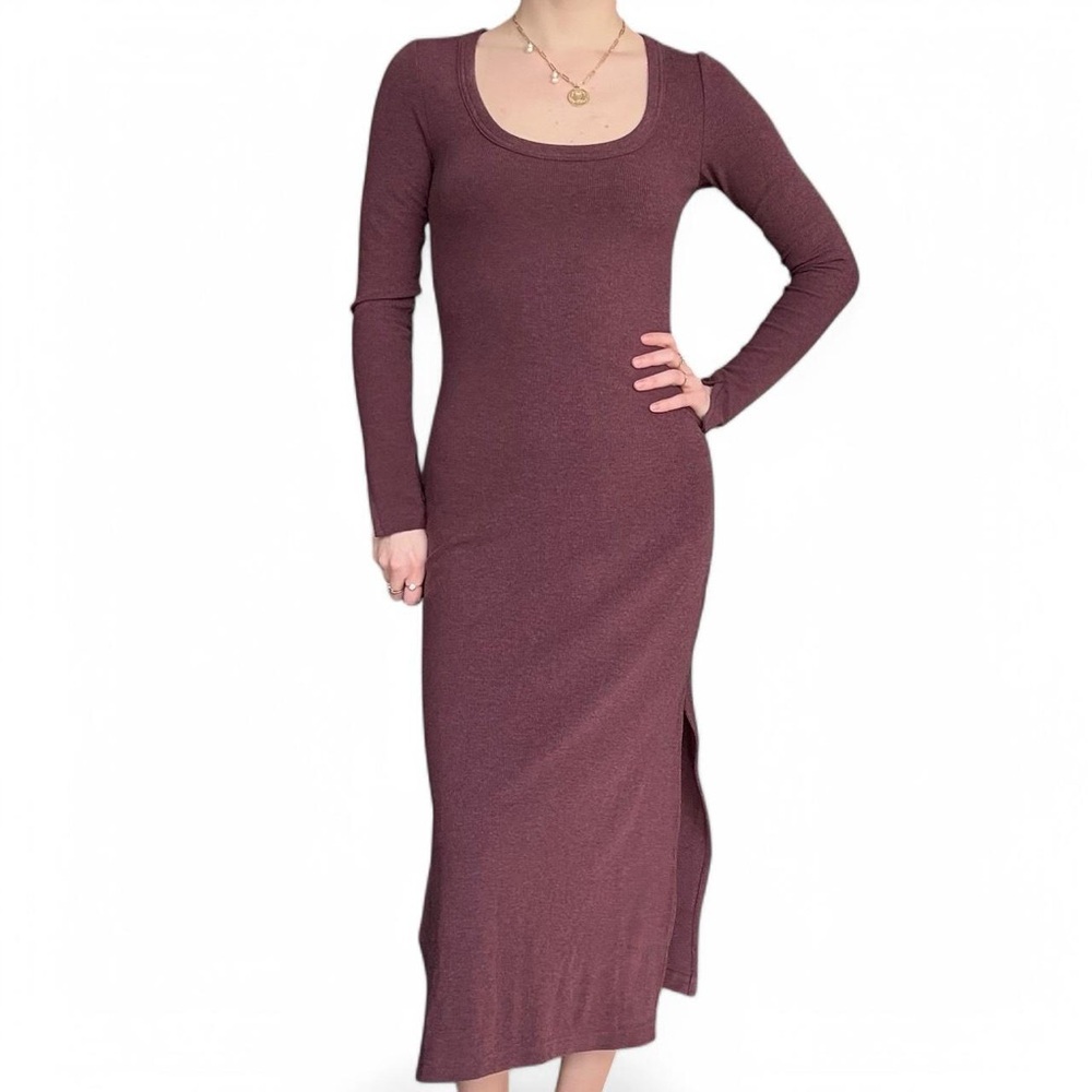 TRAVIS MATHEW cloud rib retreat dress BNWT ribbed maxi dress long sleeve